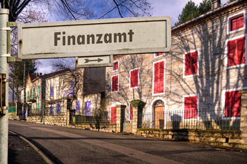 Wall Mural - Schild 185 - Finanzamt