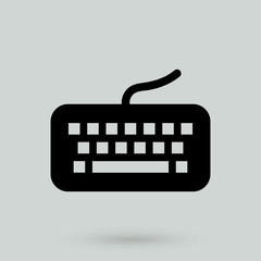 Wall Mural - keyboard icon in a simple style