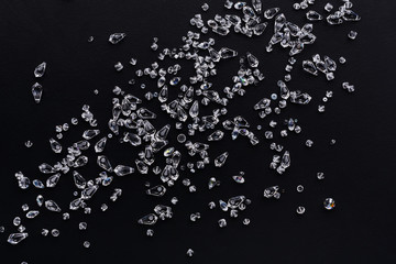 Wall Mural - Beautiful diamonds on black background