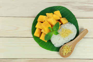 Wall Mural - mango and sticky rice.