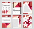 © happyvector071 - Abstract vector layout background set. For art template design, list, front page, mockup brochure theme style, banner, idea, cover, booklet, print, flyer, book, blank, card, ad, sign, sheet,, a4