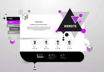 Wall Mural - minimal abstract user interface vector design.