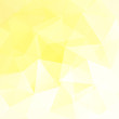 Geometric pattern, polygon triangles vector background in yellow, white tones. Illustration pattern. Yellow, white colors.