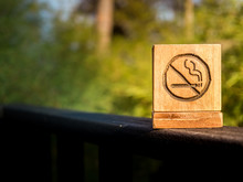 No Smoking Sign With Nature Background.