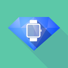 Sticker - Long shadow diamond with a smart watch