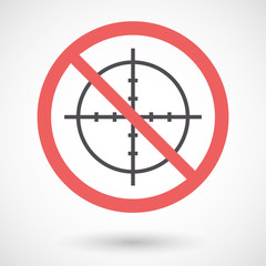 Poster - Isolated forbidden signal with a crosshair