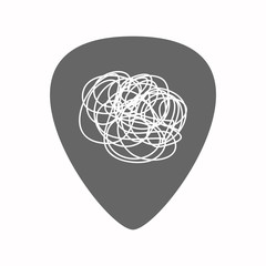 Poster - Isolated guitar plectrum with a doodle