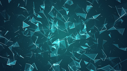Wall Mural - absract geometry background with lines and dots