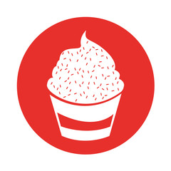 Poster - sweet and delicious cupcake isolated icon vector illustration design