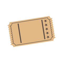 Sticker - tickets to cinema movie entertainment movie, vector illustration