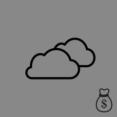 Wall Mural - cloud icon stock vector illustration flat design