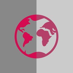 Wall Mural - earth icon stock vector illustration flat design