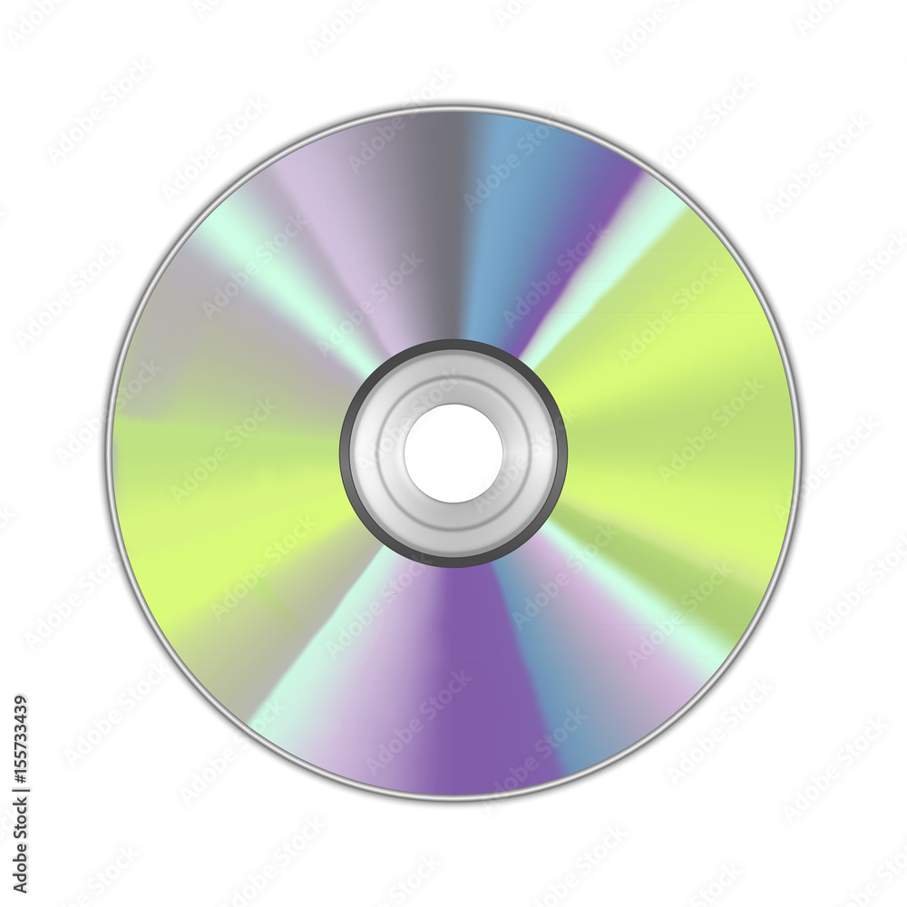 Realistic Detailed Round CD Disk. Vector