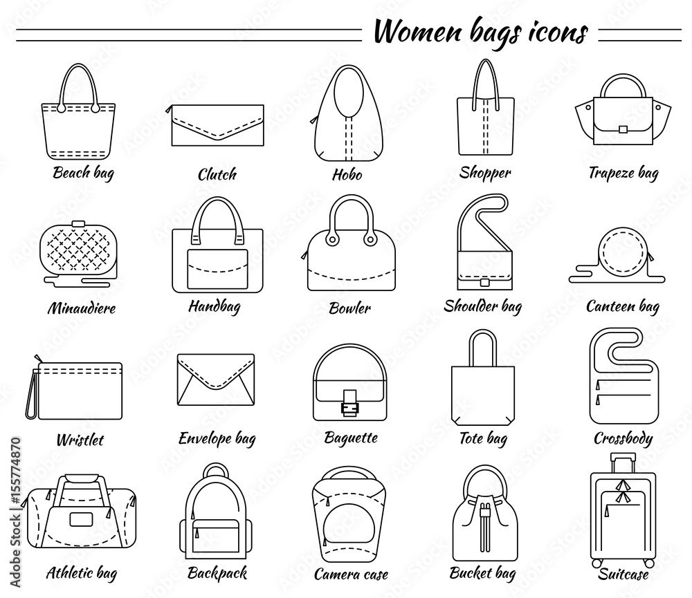 Different types of ladies bags shop