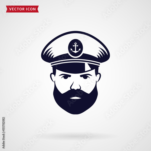 Fotomural Ship's captain vector icon.