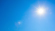 Leinwandbild Motiv Sommer Hintergrund - blauer Himmel mit Sonne