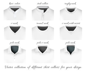 Wall Mural - Different collars for your design. Vector illustration.