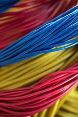 Bundles of colored wires