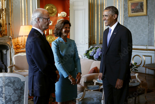 U.S. President Barack Obama meets with Sweden's King Carl Gustaf ...