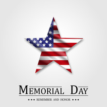 Memorial Day, Star And Flag USA