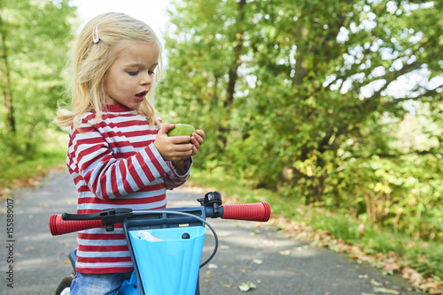 learning to balance on a bike