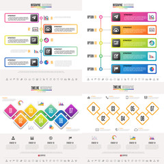 Wall Mural - Timeline Infographics Design Template