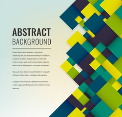 Wall Mural - Abstract background with colorful squares. Business design template. Vector