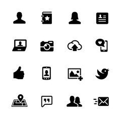Wall Mural - social icons // black series - vector icons for your digital or print projects.