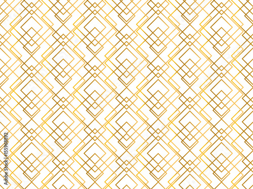 Golden texture. Seamless geometric pattern. Golden background. Vector seamles...