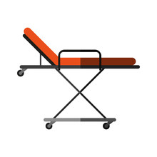 Hospital Bed Or Gurney Healthcare Related Icon Image Vector Illustration Design 