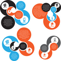 Aufkleber - Vector collection of schemes background for company presentation