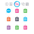 © blankstock - Sale discounts icons. Special offer signs.