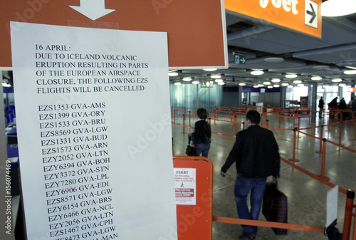 An Announcement Board Is Pictured At The Easy Jet Check In Desk At