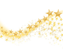 Golden Stars Abstract Background. Vector Illustration