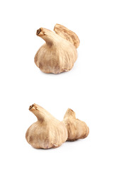 Sticker - Dried garlic bulb isolated