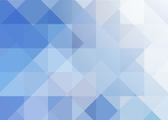 Blue geometric transparent background. Abstract background with squares and rhombuses. Vector illustration