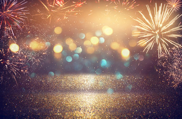 Wall Mural - abstract holiday firework background.