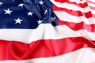 Canvas Print - Close up of American flag