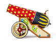 Circus cannon isolated on white background. 3D illustration