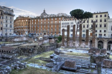 Wall Mural - Square of Largo di Torre Argentina in Rome, Italy