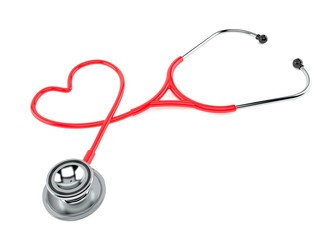 Wall Mural - Stethoscope in heart shape