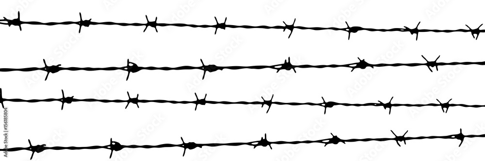 Abstract vector banner. Barbed wire background - obrazy, fototapety, plakaty 