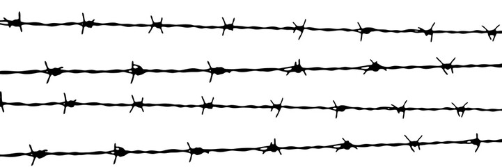 Abstract vector banner. Barbed wire background