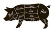 Pork cuts butcher diagram