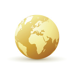 Wall Mural - golden world globe