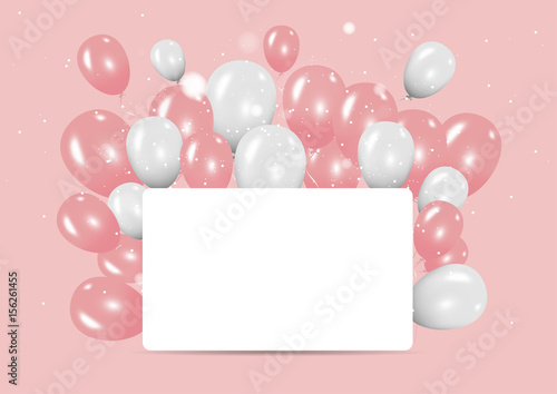 Color Pastel With Happy Birthday Balloons Banner Background