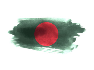 Bangladesh flag grunge painted background