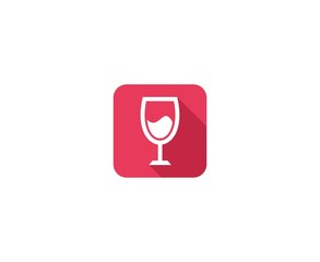 Canvas Print - Wine glass logo