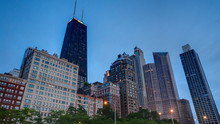 Chicago Skyline At Dawn
