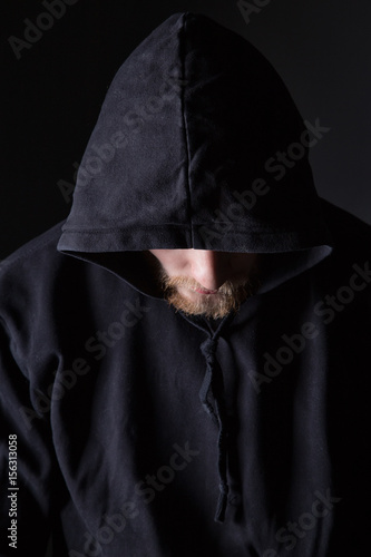 Photo  Young man wearing like hooligan